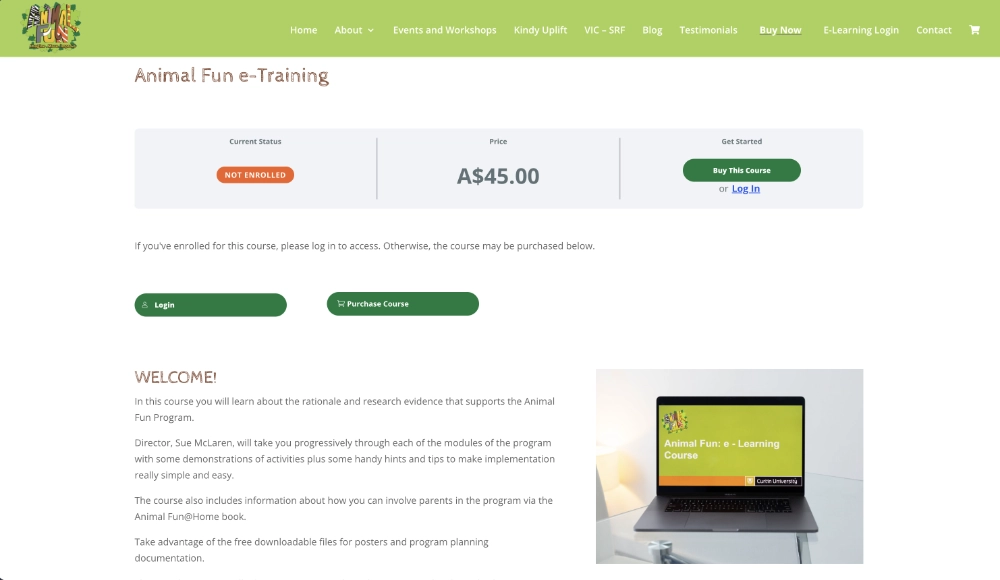 Animal Fun - Online Training Portal