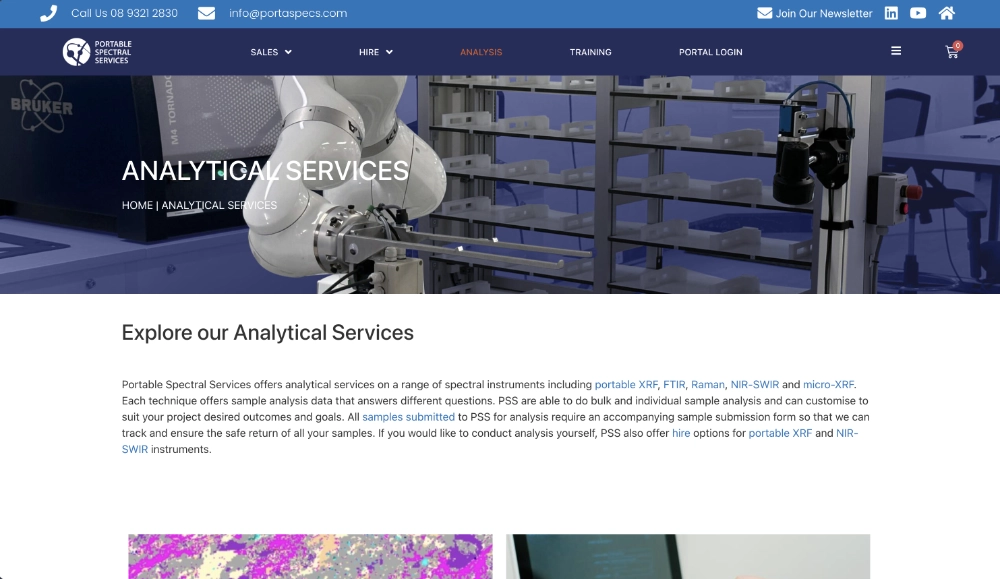 Portable Spectral Services - Analytics Services