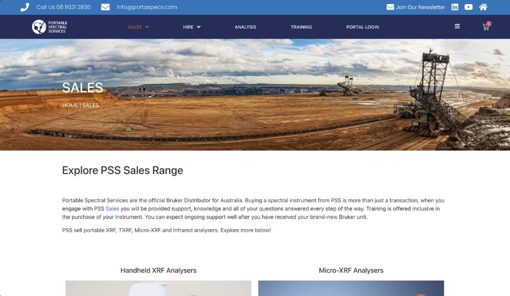Portable Spectral Services - Sales