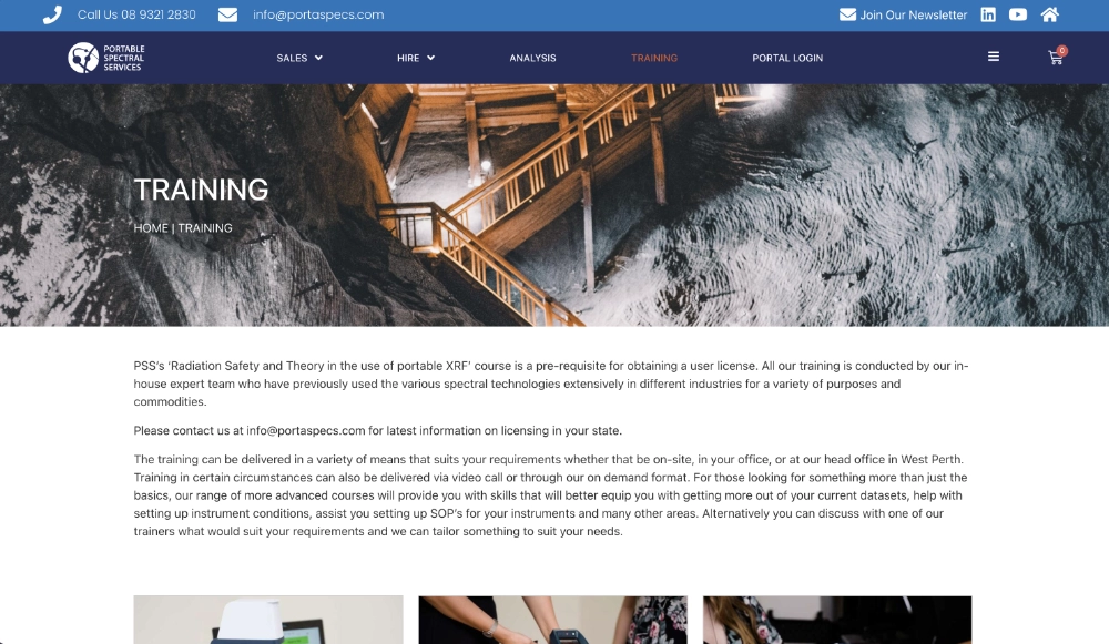 Portable Spectral Services - Training