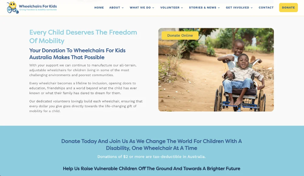 Wheelchairs For Kids Australia - Donate